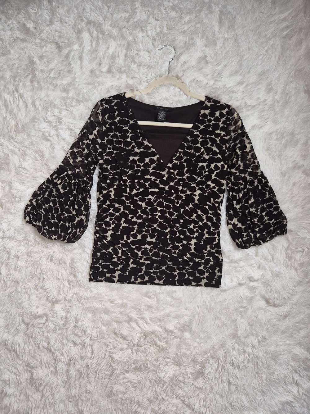 Vintage Y2K Blouse Top BCBGMAXAZRIA Size XS Buffy The Vampire Slayer Coquette